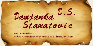 Damjanka Stamatović vizit kartica